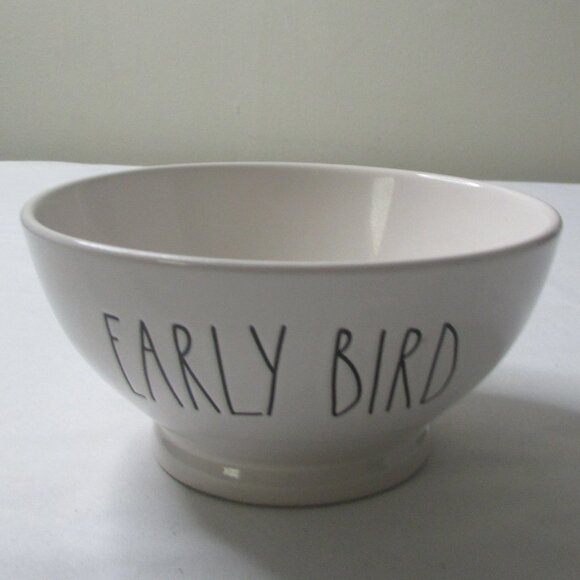Rae Dunn Bowl Early Bird White Cereal Bowl - Picture 1 of 8